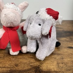Winnie The Pooh Gund Xmas Plush Lot Eeyore Tigger Piglet Pooh Hat & Scarf Disney