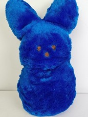 Large Blue Marshmallow Peep Bunny Rabbit Plush Shaggy 15″ Easter