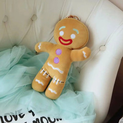 1pc 10.6–11.8in Gingerbread Man Plush Toy Soft Cookie Doll Gift & Décor – NEW