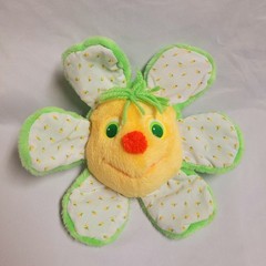 Child Guidance Hide ‘N Squeak Plush Puppet Green Orange Yellow 1984 CBS Vintage
