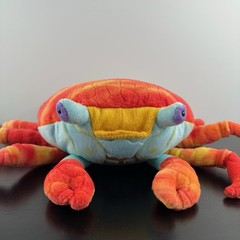 Lelly Venturelli RARE Galapagos Tortoise 8” Red Yellow Blue Crab Turtle Plush