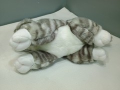 Gray and White Striped Siamese Tabby Kitty Cat Blue Eyes 13″ Plush TigerHart Toy
