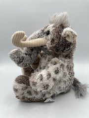 Walmart Swirl Elephant 10″ Valentine Woolly Mammoth XOXO Heart Plush Brown Spots