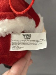 Vintage Kris Kringle Santa Claus Is Coming To Town 6” Plush Ornament With Tag