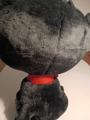 Aeropostale Black Cat Plush Red Collar w/ Heart Drop Stuffed Animal 14″