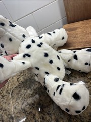 Commonwealth Dalmatian Plush Vintage 1996 White Black Spotted Puppy Dog 17″