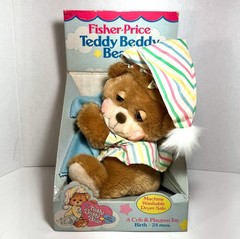1985 Fisher-Price Teddy Beddy Bear Bedtime Plush Sleepy Pajama Vtg Plush