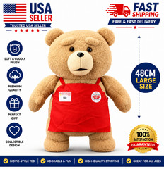 48CM Movie Style Teddy Bear Toy Plush Doll Soft Stuffed Animal Apron Outfit Gift
