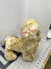Vintage Plush Cocker Spaniel Dog Satin Pink Ears 1950s-1960s Stuffed Animal