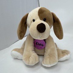 Ganz Bell Bottoms Dog Plush w/ CLEO Pink Collar HV8762 Bean Bag Stuffed Animal