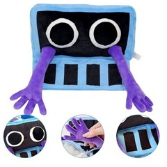 Rainbow Friends Blue Monster Plush Toy, Stuffed Animal for Fans and Friends, 12″