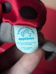 a Bug’s Life Francis Ladybug Toy Beanbug by Applause (Disney/Pixar) 5.5 in. USED