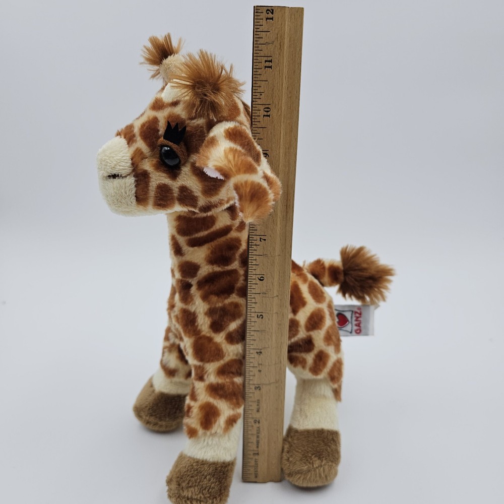 Webkinz Giraffe Plush Ganz HM403 No Code 11″ T Retired Posable Bean Feet Soft