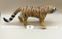 Vintage Brendatoys Stuffed Plush Tiger, Screen Print Cotton, Made in England