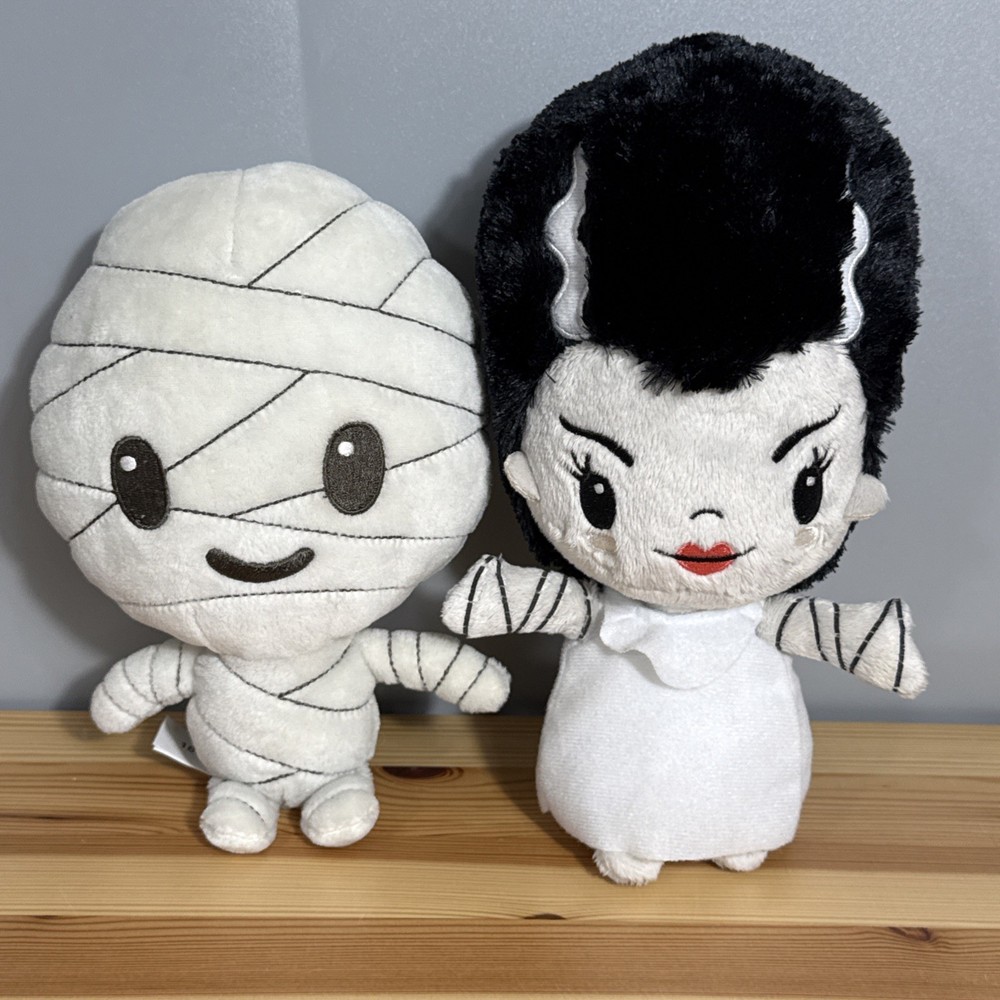 Universal Studios Little Monsters Bride of Frankenstein and Mummy 8″ Plush Lot