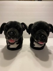 Cuddle Clones Realistic Replica Plush Lifelike Dog Slippers Footwear Ret. $275