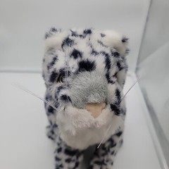 Vintage 1997 SUGAR LOAF Realistic Plush Snow Leopard 10″ Soft Stuffed Toy