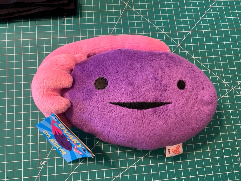 New I Heart Guts Ovary with Fallopian Tube Plush Ova Achiever Get Well Gift