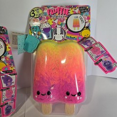 Lot of 3 Fluffie Stuffiez Treats Series Plush NWT Boba Cake Popsicle Treats
