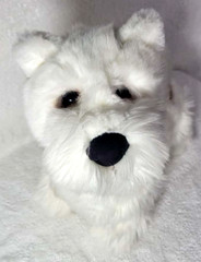 Vintage Rankin Best Friends Snowflake White Terrier Scottie Plush Dog Puppy