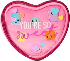 iscream 4015 Heart Shaped Box of Chocolates Fleece Play Pillow Set 11.5″