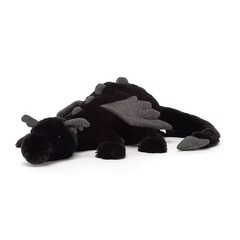 50cm Black Dragon Plush Toy – Soft Stuffed Animal – New With Tags & Dust Bag