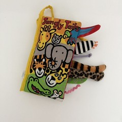 Jellycat Jungly Tails Soft Activity Book Jungle Animals Baby Toddler Touch Feel
