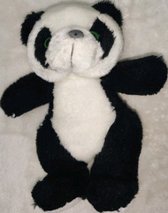 Vintage Plush Appeal 8″ Black/White Panda Bear Green Eyes Stuffed Animal Plush