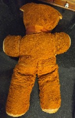 VINTAGE 50s/60s Two Tone Teddy Bear Plush Stuffed Animal 15” Vtg