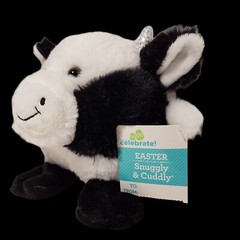 Way to Celebrate! EASTER SNUGGLY & CUDDLY ROLY POLY COW Stuffed Animal Plush Toy
