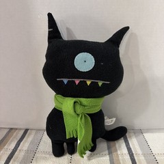 Ugly Doll 13″ Black Ugly Dog Green Scarf Plush Stuffed Animal 2004