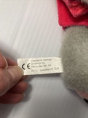 Diddl Mouse by Thomas Goletz German Red Overalls yellow buttons 12” with TAG