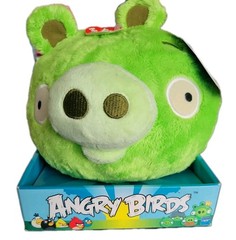 Angry Birds Green Pig Plush 10″ No Longer Makes Sounds NWT And Box