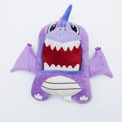 Good Stuff Purple Plush Dinosaur Monster Jaw Droppers Winged Stuffed Toy 10″