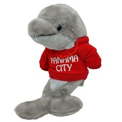 Panama City Dolphin 8″ Plush Stuffed Wearing Red White Hoodie Petting Zoo 2019
