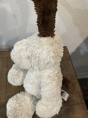 Jellycat Patch Puppy Dog Soft Toy Brown & Cream Plush Bean Bottom And Paws 12”