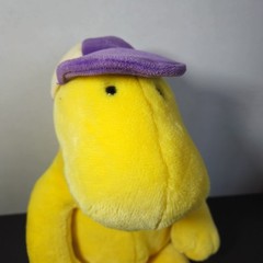 Vintage Gund Zwibble Dibble Dinosaur Plush Star Tail 1988-1990 Purple Hat RARE