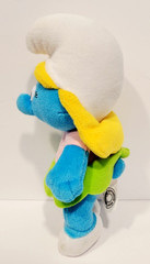Smurfette Plush 8” Giocattoli 2001 The Smurfs Pink & Green Dress Italy