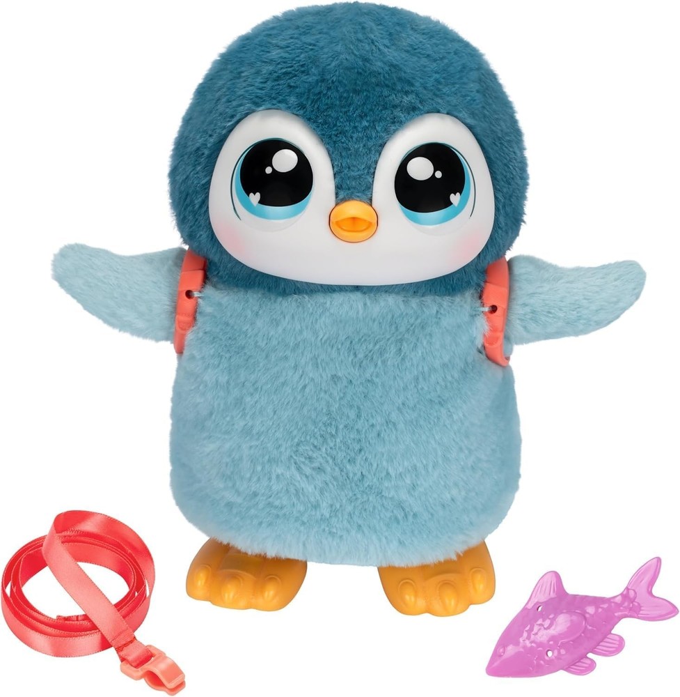 Little Live Pets Walking Penguin My Pet Waddles, Interactive Plush Penguin with