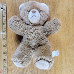 Vtg Eden Toys Brown Stuffed Teddy Bear Rattle Plush Soft Cuddly Toy Animal 8.5″