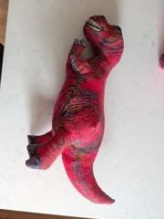 Red & Purple Vintage Tyrannosaurus Rex 17″ Applause 1992 Plush trex t-rex