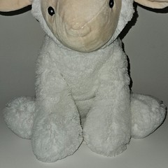 Silver One White Sheep Lamb Plush 13″ Stuffed Animal Toy Lovey Sewn Eyes