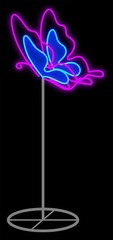 2′ Purple and Blue LED Butterfly Display