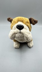 Ganz Webkinz Bulldog Plush Stuffed Animal Toy 8″ HM126 No Code Brown Tan