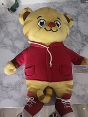 Daniel Tiger’s Neighborhood Yellow Tiger Plush Red Hoodie Shoes 6-14in Washable