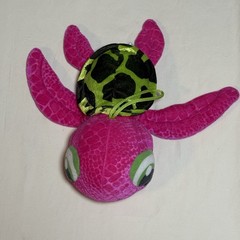 Ideal Toys Direct Plush Sea Turtle Pink Green ~11” Stuffed Animal Toy