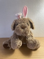 Russell Stover Bunny Dog Plush Cocoa Brown Puppy Stuffed Animal Easter Ears 13in