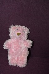 Lil Luvables Fluffy Factory Pink Fuzzy Teddy Bear Plush 6.5 Inch Plush Y9