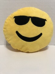 Smiley Emoji Plush Pillow. 11x11x5