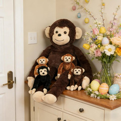 5 in 1 Monkey Stuffed Animal with Babies, Large Huggable Stuffed Monkey Plush To